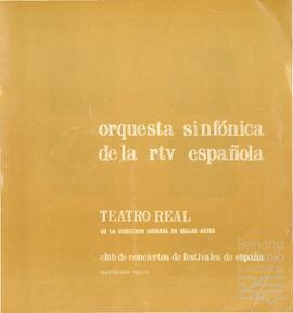 Programa de unos conciertos de la Orquesta Sinfónica de RTVE.
