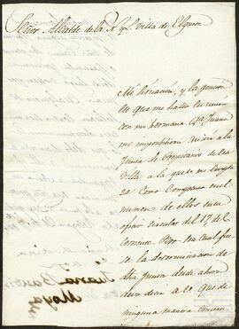 Carta de Martina y Juana Bautista de Moya dirigidas al Ayuntamiento de Elgueta.