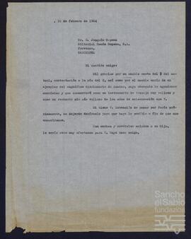 Correspondencia entre José Miguel de Azaola Urigüen y Joaquín Sopena.