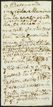 Carta de Marina de Moya a su hermano Ramón.