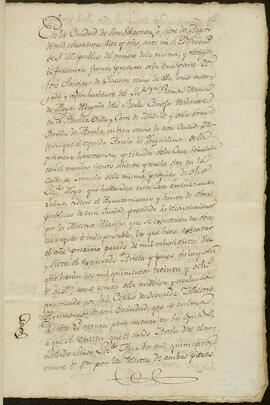 Convenio entre Ramón María de Moya y Fermín de Artola.