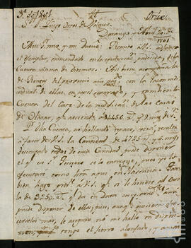 Correspondencia sobre la administración de los bienes del Mayorazgo de Marzana y del Patronato de Marzana, Axpe y Arrázola.
