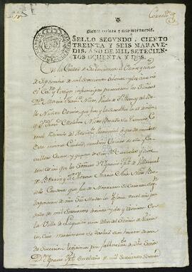 Poder otorgado por María Francisca y Francisco Melchor Nieto Bootello en favor de Vicente Antonio de Mendiola y Santiago Vargas.