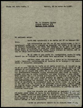 Correspondencia entre José Miguel de Azaola Urigüen y Richard Pattee.
