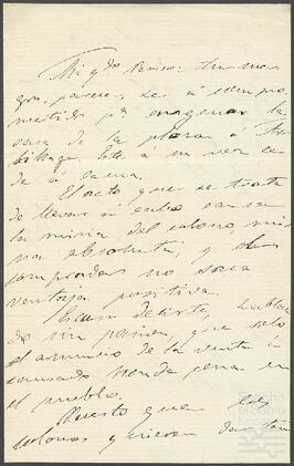 Carta dirigida a Pedro de Yrízar.