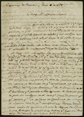 Carta de Luis Gonzaga de San Sebastián dirigida a Martina de Moya.
