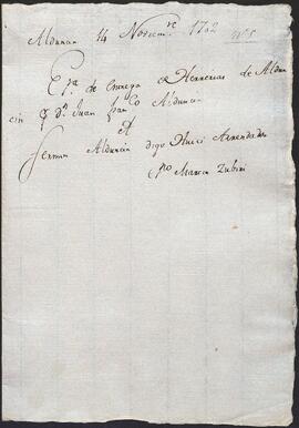 Arrendamiento de la mitad de las ferrerías de Alduncín otorgado por Juan Francisco de Alduncín en favor de Fermín de Huici y Josefa de Lacarra.
