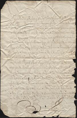 Ejercicio de caligrafía de Antonio María de Alcíbar Acharán.