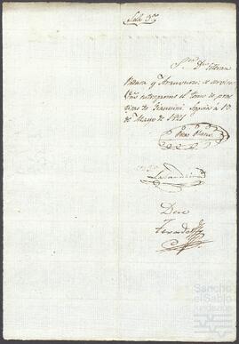 Órdenes de entrega de diferentes enseres y pagos dadas por Pedro José Olano a Esteban Padura Aramburu.
