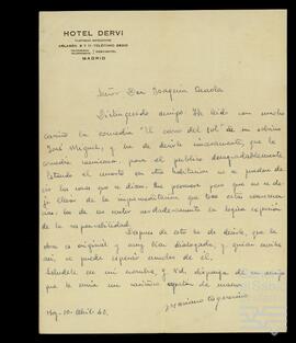 Correspondencia entre Joaquín de Azaola Ondarza y José Miguel de Azaola Urigüen.