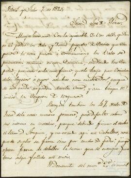 Cartas de Gabriel de Aragón dirigidas a José de Yrízar Moya.