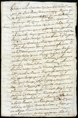 Cláusula del testamento de María Ortiz de Zuazúa.