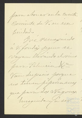 Cartas de los arrendadores de la Bodega La Sacristanía a José María de Zavala Ortés de Velasco.