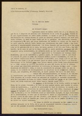 Correspondencia entre José Miguel de Azaola Urigüen y Henrike Knörr.