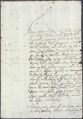 Carta de Antonio de Moya Izaguirre dirigida a su hermano.