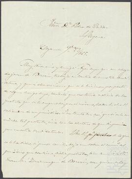 Carta de Joaquín María de Iturrioz dirigida a Pedro de Yrízar.