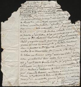 Carta dirigida a un tal Javier.
