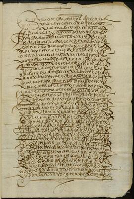 Obligación contraída por Leonora Dame de pagar 28.759 maravedís a San Juan de Echabarría y de Martín García de Irigoen  por una obligación que tenía su marido con ellos por compra material de hierro.