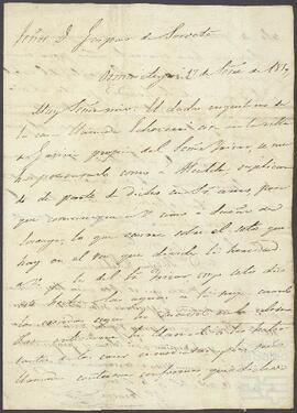 Carta de Martín de Echazarreta dirigida a Gaspar de Soroeta.