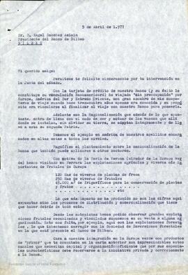 Cartas entre José Ángel Sánchez Asiain y Bernardo de Mesanza.