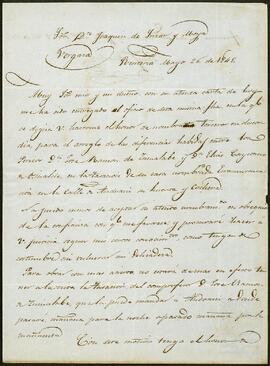 Cartas de Lucas Arrache dirigidas a Joaquín de Yrízar Moya.