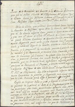 Consulta e informes sobre la legalidad de un legado de 100 pesos realizado por Miguel Ignacio de Elosta a María Concepción de San José.