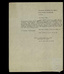 Correspondencia entre José Miguel de Azaola Urigüen y diferentes personalidades del Instituto Británico en España.