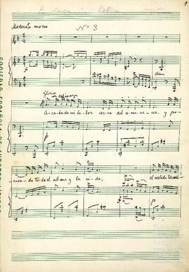 Partituras manuscritas de la obra de Jesús Guridi 'La Condesa de la Aguja y el Dedal', zarzuela en dos actos.