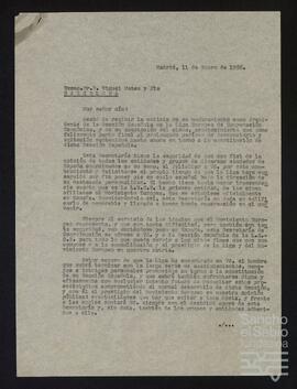 Correspondencia entre José Miguel de Azaola Urigüen y Miguel Mateu y Pla.