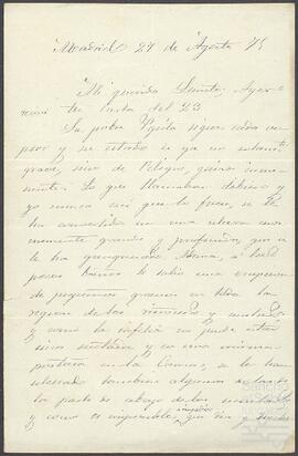 Carta de Luis Gautier a su hijo Luis.