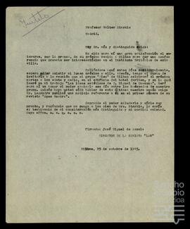 Correspondencia entre José Miguel de Azaola Urigüen y diferentes personalidades del Instituto Británico en España.