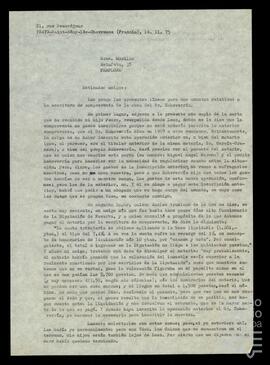 Correspondencia entre Purificación Murillo y José Miguel de Azaola Urigüen.