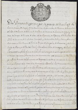 Juramento de Domingo de Yribe Elcoro-Aristizábal ante el Corregidor de Guipúzcoa  del cargo de juez auditor de la Sagrada Rota Apostólica.