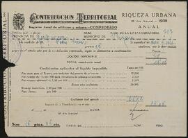Avisos para el pago de contribuciones por parte de Pedro de Yrízar Barnoya.