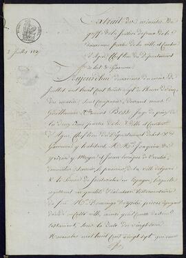 Acta del inventario judicial realizado a los bienes de Domingo de Iribe Elcoro-Aristizábal.