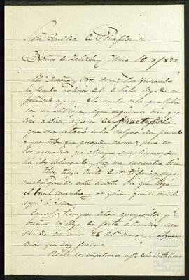 Carta de Fernando de Olea dirigida a Epifanía de Argáiz.
