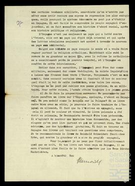 Correspondencia entre José Miguel de Azaola Urigüen, Francois Charriere y Franz Neuwirth.