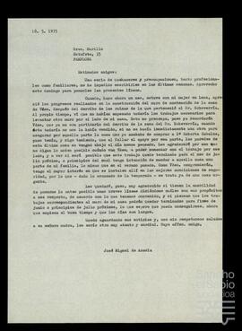 Correspondencia entre Purificación Murillo y José Miguel de Azaola Urigüen.