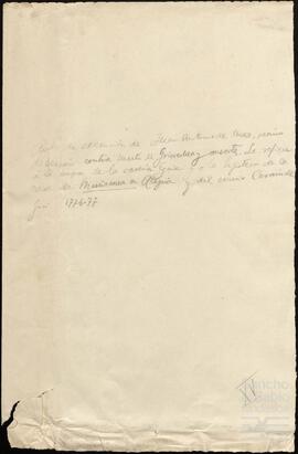Pleito de Santiago de Goicoechea y María Ignacia de Múgica contra Martín de Goicoechea y Mariana de Goicoa.