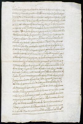 Auto en el pleito entre Pedro de Salogüen y Francisco de Egaña Izaguirre.