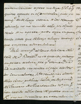 Correspondencia por la administración de la testamentaría de Francisco de Berrio Marzana.