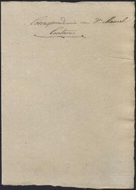 Cartas de Manuel Contreras a Juan Carlos de Aréizaga.