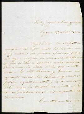 Cartas de Antonio María de Egaña dirigidas a Joaquín de Yrízar Moya.
