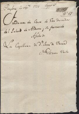 Requisitoria otorgada por Juan Francisco Íñiguez contra Joaquín Ignacio de Alduncín.