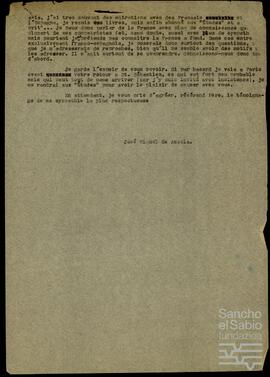 Correspondencia entre Robert Bosc y José Miguel de Azaola Urigüen.