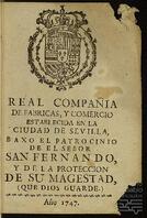 Acción de la Real Compañía de San Fernando de Sevilla a nombre de Manuel de Yrízar Zabala y de su mujer María Jesús Yun Ibarbia Yrízar.