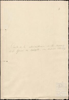 Cuentas de la curaduría de los hijos de Ignacio de Balzola y María Concepción de Alcíbar.
