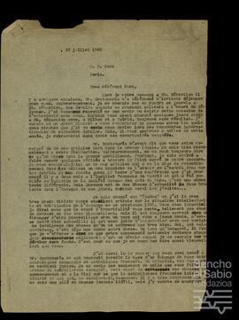 Correspondencia entre Robert Bosc y José Miguel de Azaola Urigüen.