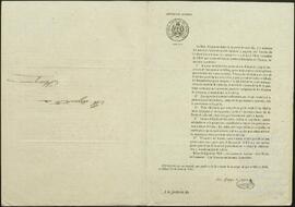 Circular de la Diputación General de Vizcaya dirigida al Ayuntamiento de Marquina relativo a la adición de varios artículos a la instrucción de arbitrios.