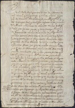 Arrendamiento de la casa Lizarola otorgado por María Nicolasa de Larreta en favor de Martín de Garaialde.